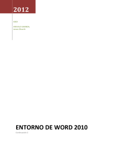 Unidad 2. El entorno de Word 2010