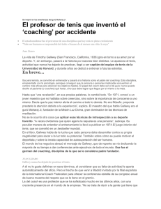 El profesor de tenis que inventó el `coaching` por accidente
