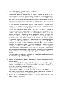 1.  ¿Porque surge la teoría del diseño inteligente?