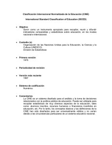 Clasificación Internacional Normalizada de la Educación (CINE)