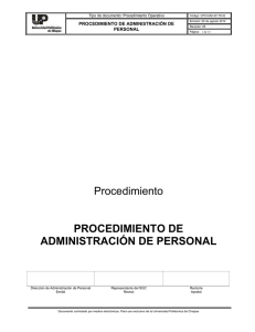 UPCH-SAD-301.PO-02 Procedimiento de Administración de Personal