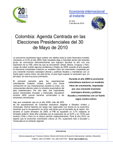 Colombia: Agenda Centrada en las Elecciones Presidenciales del 30