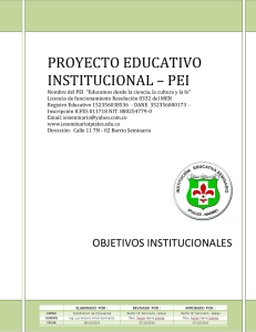 16. objetivos institucionales