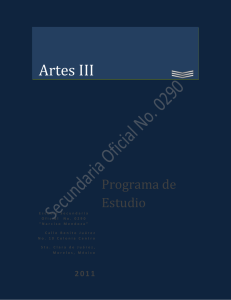 Artes III Programa de Estudio