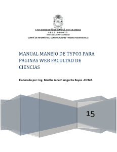 manual manejo de typo3 para páginas web facultad de ciencias