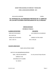 XXXVIº FERIA NACIONAL DE CIENCIAS Y TECNOLOGÍ1