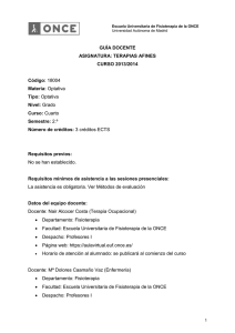 unidad iv - Escuela Universitaria de Fisioterapia la ONCE