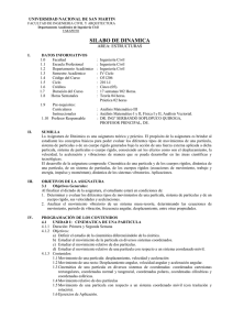 silabo de dinamica - Universidad Nacional de San Martín