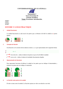 UNIVERSIDAD RURAL DE GUATEMALA  Matemática I Tarea Extraclase II