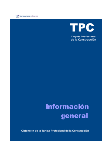 Tarjeta.tpc.informacion - Formación