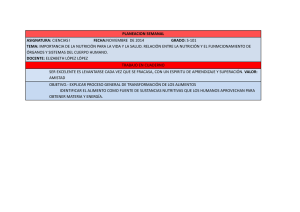 PLANEACION SEMANAL ASIGNATURA: TEMA: DOCENTE: