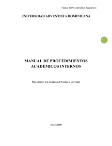 universidad adventista dominicana manual de procedimientos