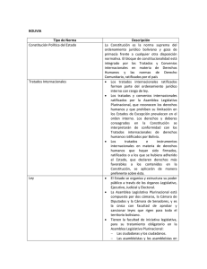 BOLIVIA Tipo de Norma Descripción Constitución Política del