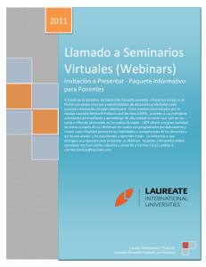 Llamado a Seminarios Virtuales (Webinars)