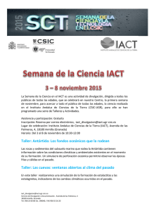 Semana de la Ciencia IACT 3 – 8 noviembre 2015