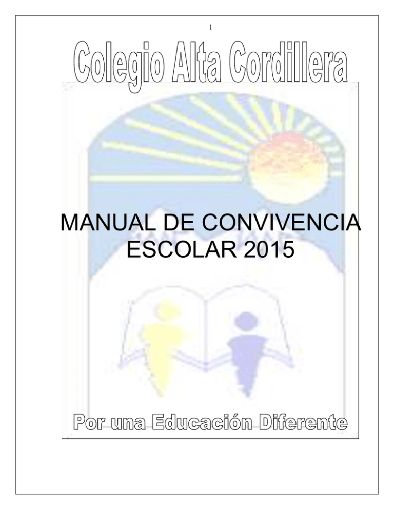 MANUAL DE CONVIVENCIA ESCOLAR 2015 1