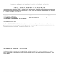 Transition Planning Form (TPF)