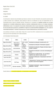 Bogotá, Mayo 18 de 2012 Coordinación : Alexander Colegio