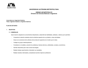 UNIVERSIDAD AUTÓNOMA METROPOLITANA  UNIDAD AZCAPOTZALCO División de Ciencias Básicas e Ingeniería