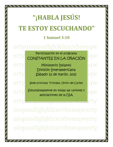 ¡HABLA JESÚS! TE ESTOY ESCUCHANDO