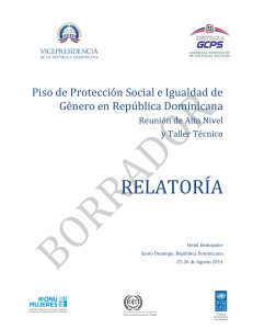 Relatoría - Presentación Estudio Piso de Protección Social