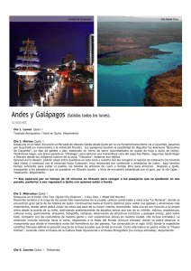 Andes y Galápagos (Salidas todos los lunes). .