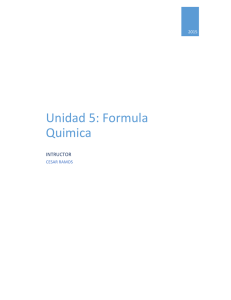 unidad 5 Formula Quimica