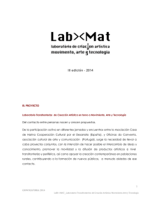 III edición - 2014 EL PROYECTO Laboratorio Transfronterizo de