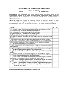 CUESTIONARIO DE ABUSO DE DROGAS (CAD