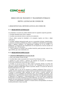 DEPARTAMENTO DE LICENCIAS DE CONDUCIR