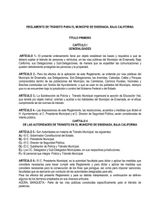 Reglamento de Tr&aacute;nsito Ensenada, Baja California