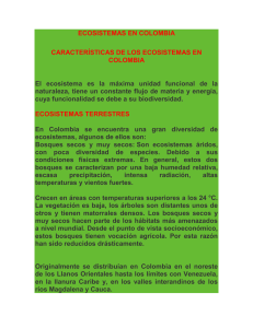 características de los ecosistemas en colombia