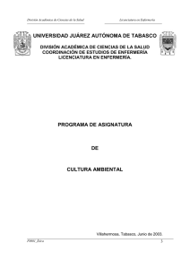 Cultura ambiental - Universidad Juárez Autónoma de Tabasco