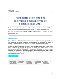 Formulario de solicitud de información para Informe de Sostenibilidad 2011