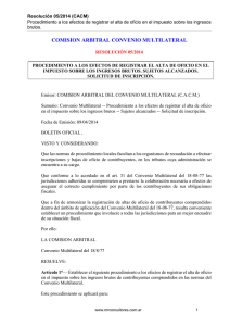 Resolucion CA - 05-2014 - Convenio Multilateral