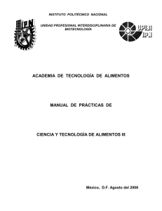 manual de prácticas de ciencia y tecnología de alimentos iii