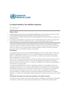 La salud mental y los adultos mayores