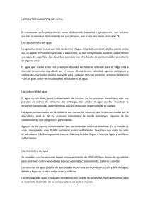 USOS Y CONTAMINACIÓN DEL AGUA (11345)