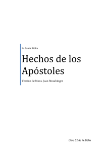 Hechos de los Apóstoles  Versión de Mons. Juan Straubinger