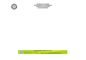 REPUBLICA DE COLOMBIA DEPARTAMENTO DE CUNDINAMARCA MUNICIPIO DE VILLAPINZÒN