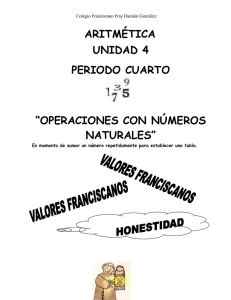 Matematicas 2 aritme.. - COLEGIO FRANCISCANO FRAY DAMIÁN