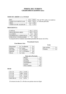 PERFIL DEL TURISTA - Municipalidad de Chascom&uacute;s