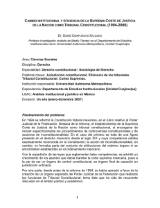 Cambio institucional y eficiencia en la Suprema Corte de Justicia de