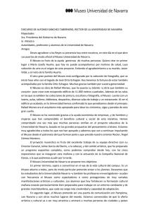 Texto completo del discurso - Museo Universidad de Navarra