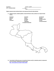 Español 3H Nombre y apellido Lab – La América Central