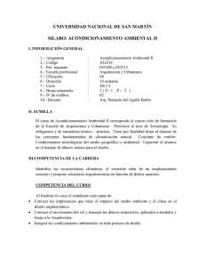 acondicionamiento ambiental ii - Universidad Nacional de San Martín