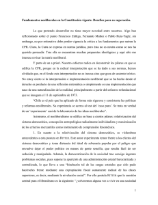 La influencia del pensamiento neoliberal en la Constitución Chilena.
