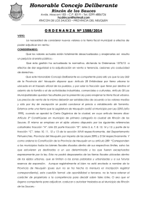 ordenanz a nº 1588/2014 - Honorable Concejo Deliberante
