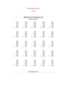 OPERACIONES BASICAS SUMA RESTA MULTIPLICACION