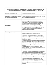 Liñas de investigación ofertadas no Programa de Doutoramento en